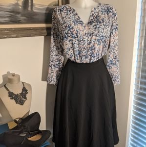 NYDJ Blue & Blush Blouse